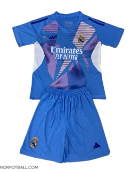 Billige Fotballdrakt Real Madrid Keeper Replika Hjemmedraktsett Barn 2024-25 Kortermet (med bukser)